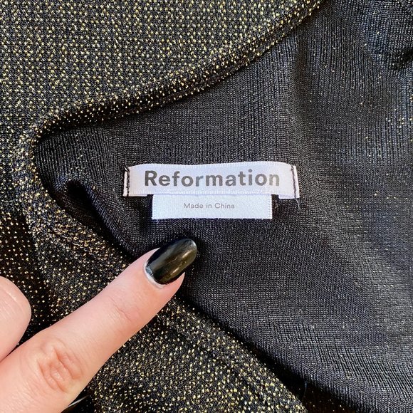 NEW W/O TAGS REFORMATION || ONE STRAP GLITTER TANK - Picture 3 of 4